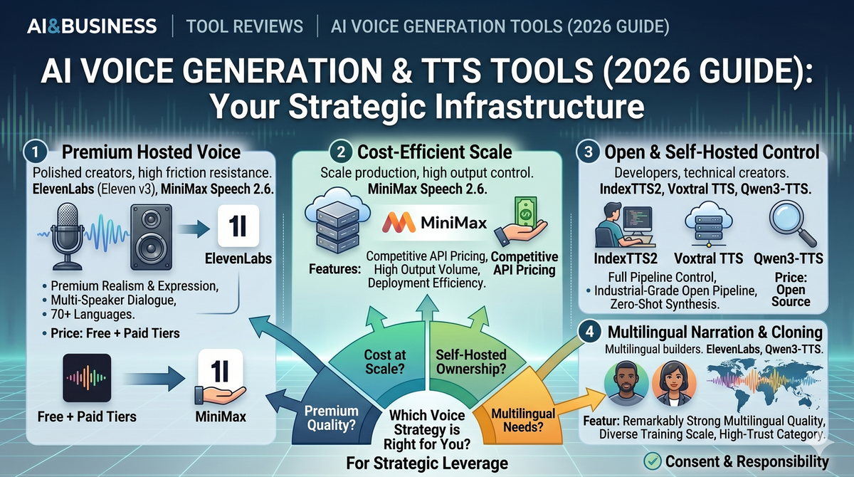 AI Voice Generation & TTS Tools (2026 Guide)
